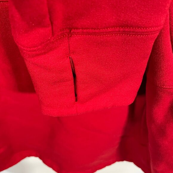 Athleta Altitude Polartec Funnel Neck Sweatshirt Womens 2X Red Athleisure Pocket - Picture 4 of 7